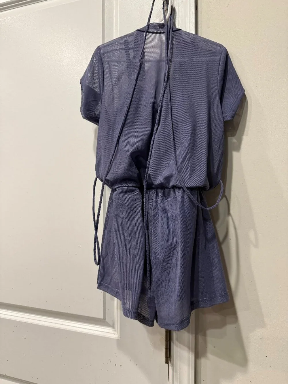 Weissman Mock Neck Power Mesh Romper